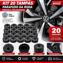 Kit Jogo ( 20 Un.) Tampa Capa Parafuso Roda Liga Leve Bora Fox Golf Jetta Nivus Polo Tiguan T-Cross Taos Tera Vitus 2008